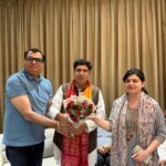 विधायक शिव अरोरा के नेतृत्व में मंत्री प्रदीप का कार्यकताओं ने किया स्वागत